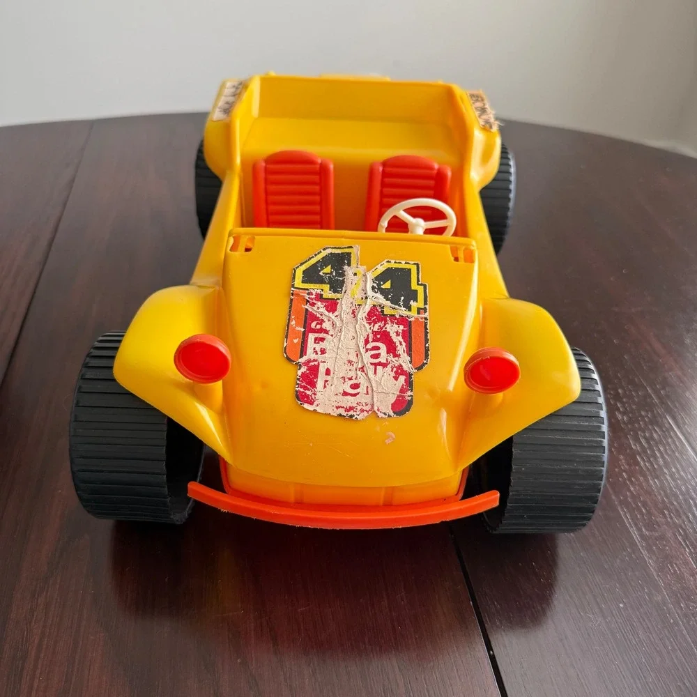 Vintage Yellow Jeep Buggy Toy‎ Car #44 Goodyear Wrangler 1970's